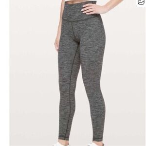 Lululemon Wunder Under High Rise Tight heather gray yoga workout
